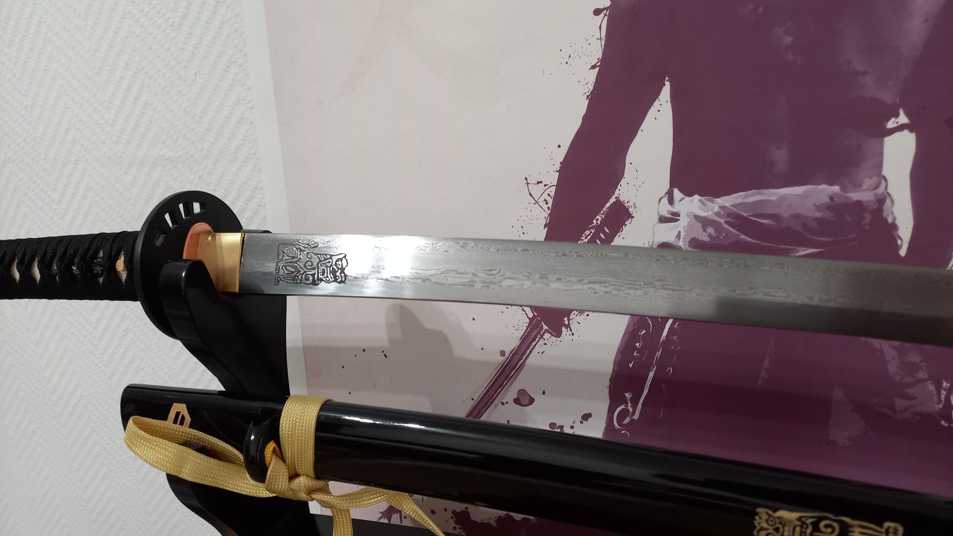 Kill-Bill Samurai Schwert Damaststahl Klinge Hattori Hanzo