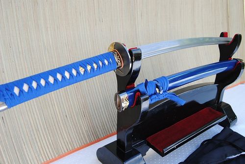 Handgeschmiedetes-Gefaltetes Samurai Schwert Wakizashi Orchidee