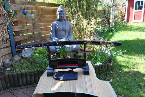 Handgeschmiedetes-Gefaltetes Samurai Schwert Katana Musashi Miyamoto